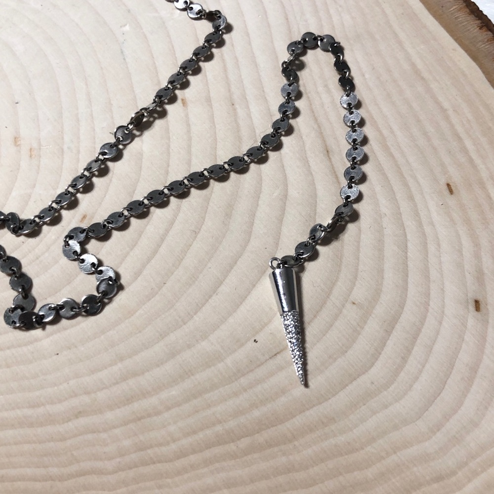 NEW Free People Cold Desert Metal Bolo Silver - Picture 4 of 8